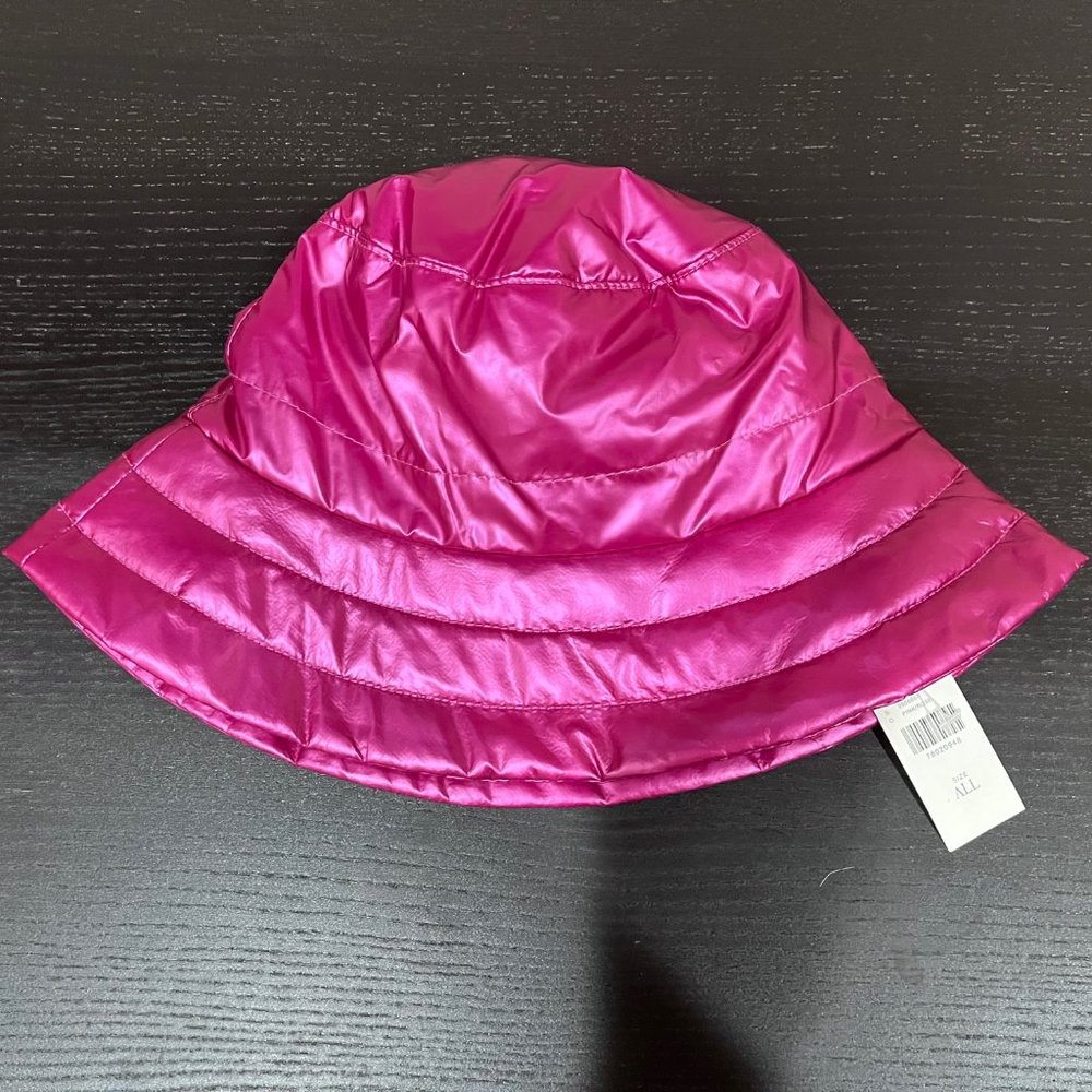 NWT Anthropologie Puffer Bucket Hat in Pink - Picture 5 of 6
